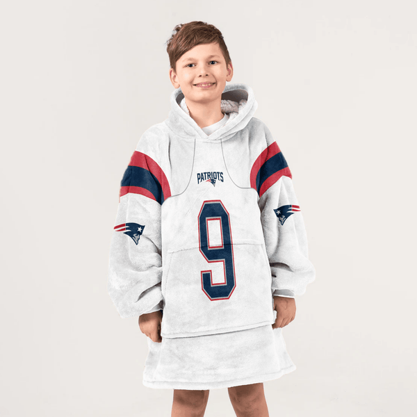 K.B 9 New England Football Unisex Blanket Hoodie