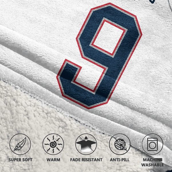 K.B 9 New England Football Unisex Blanket Hoodie