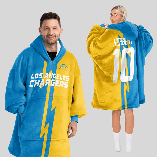 J.H 10 Los Angeles Football x Football Unisex Blanket Hoodie