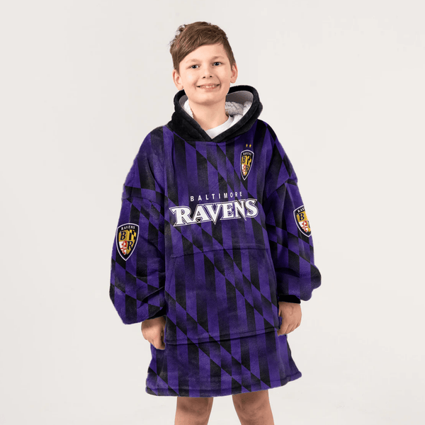 L.J 8 Baltimore Football x Football Unisex Blanket Hoodie
