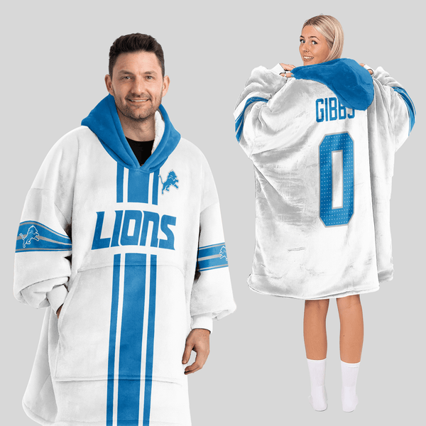 J.G 0 Detroit Football x Football Unisex Blanket Hoodie