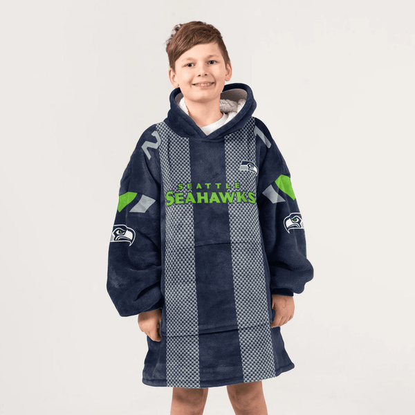 12 Seattle Football Unisex Blanket Hoodie