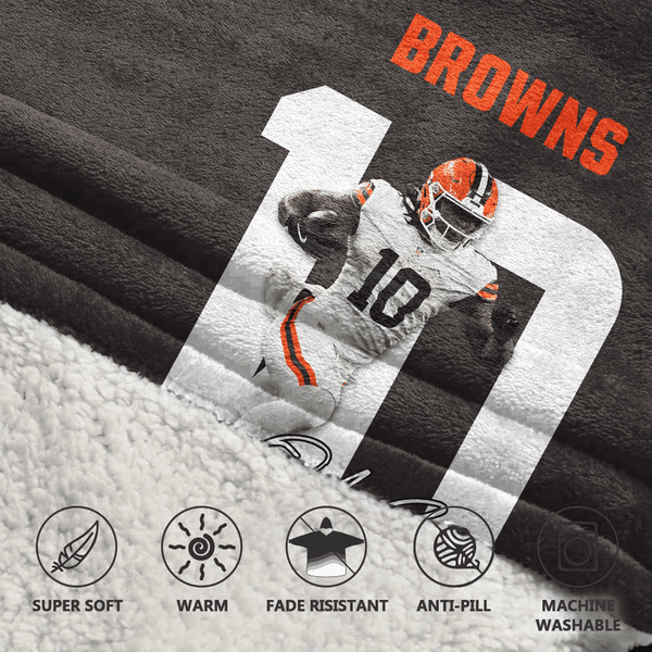 Q.J 10 Cleveland Football Unisex Blanket Hoodie