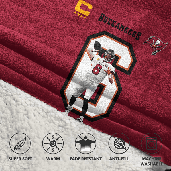 B.M 6 Tampa Bay Football Unisex Blanket Hoodie