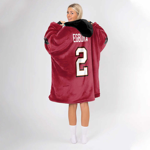 E.E 2 Tampa Bay Football Unisex Blanket Hoodie
