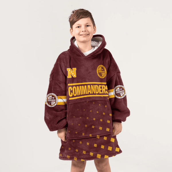 J.D 5 Washington Football x Football Unisex Blanket Hoodie