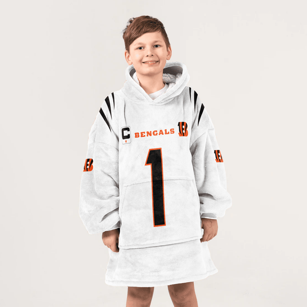 Captain J.C 1 Cincinnati Football Unisex Blanket Hoodie