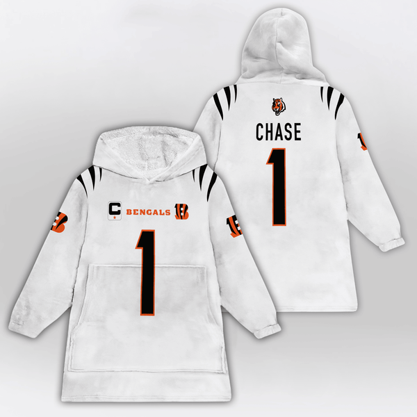 Captain J.C 1 Cincinnati Football Unisex Blanket Hoodie