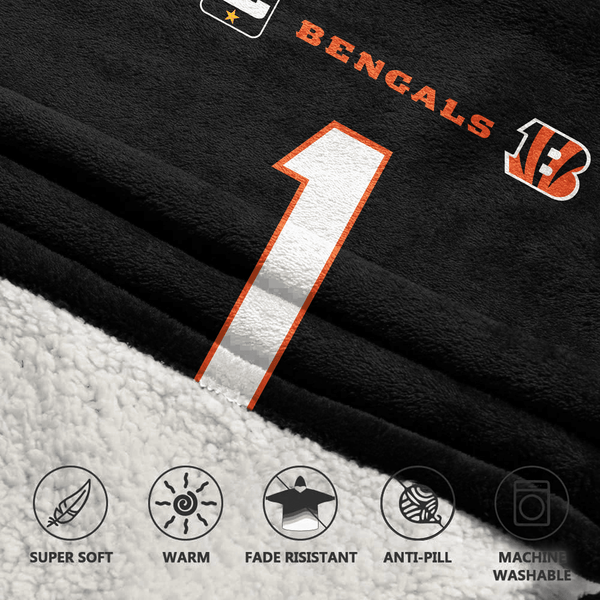 Captain J.C 1 Cincinnati Football Unisex Blanket Hoodie