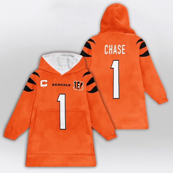 Captain J.C 1 Cincinnati Football Unisex Blanket Hoodie