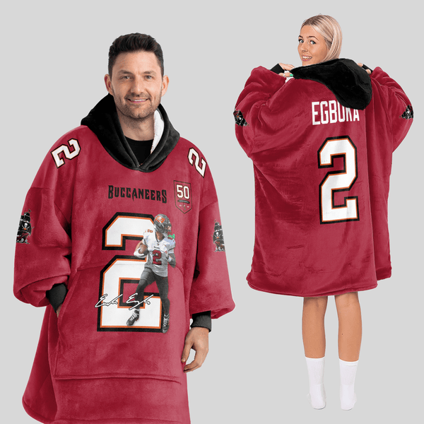 E.E 2 Tampa Bay Football Unisex Blanket Hoodie