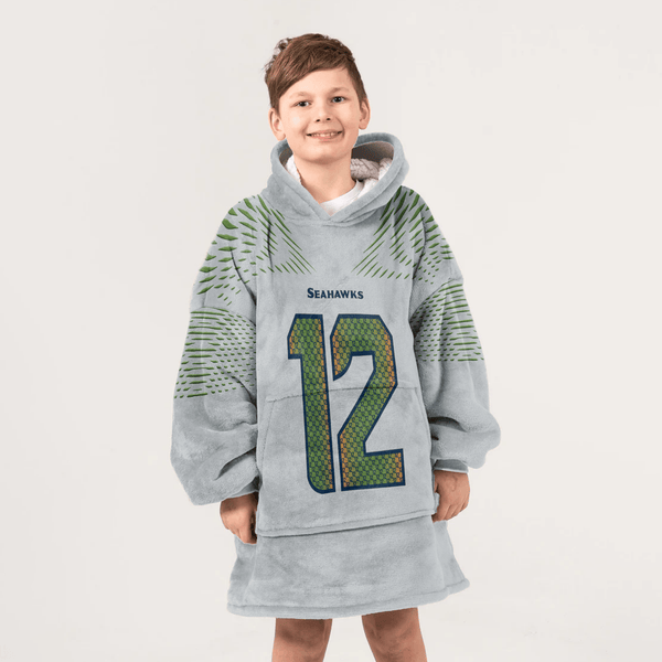 Fan 12 Seattle Football Unisex Blanket Hoodie