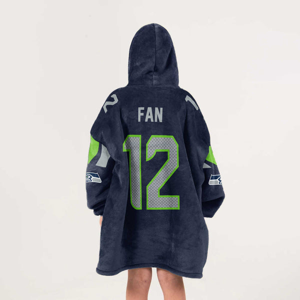 Fan 12 Seattle Football Unisex Blanket Hoodie