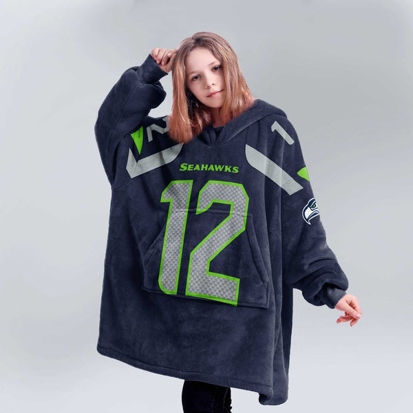 Fan 12 Seattle Football Unisex Blanket Hoodie