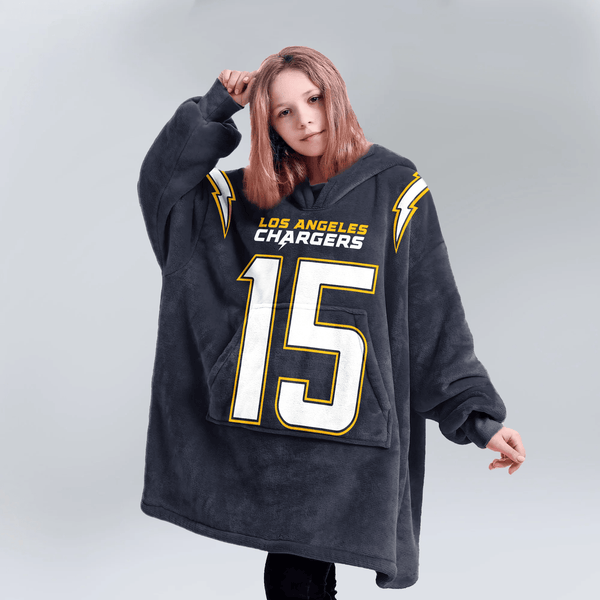 L.M 15 Los Angeles C Football Unisex Blanket Hoodie