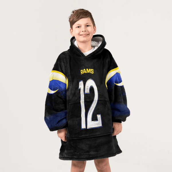 P.N 12 Los Angeles R Football Unisex Blanket Hoodie