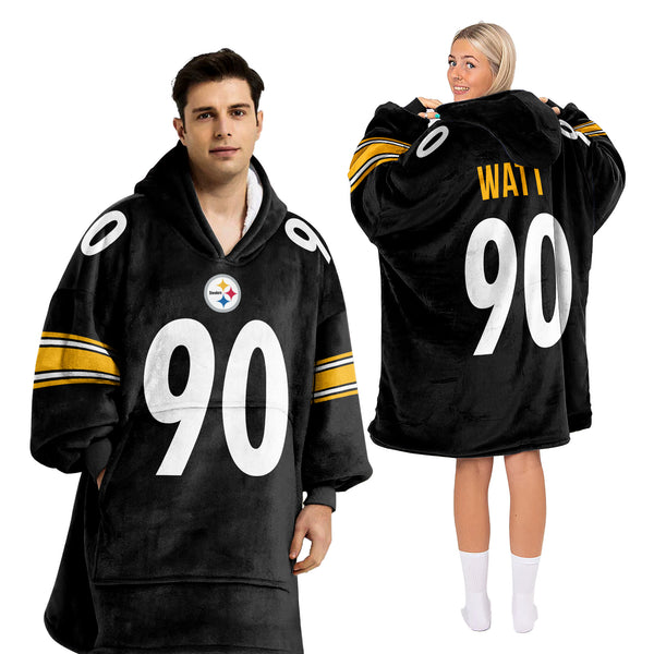 T.J.W 90 Pittsburgh Football Unisex Blanket Hoodie
