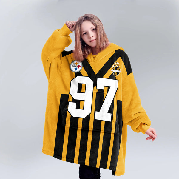 97 Pittsburgh Football Unisex Blanket Hoodie