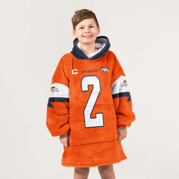 P.S 2 Captain Denver Football Unisex Blanket Hoodie