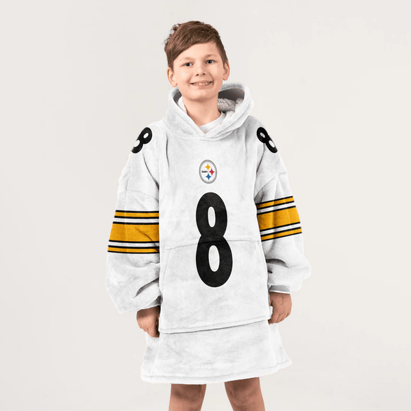 8 Pittsburgh Football Unisex Blanket Hoodie