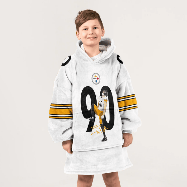 T.J.W 90 Pittsburgh Football Unisex Blanket Hoodie