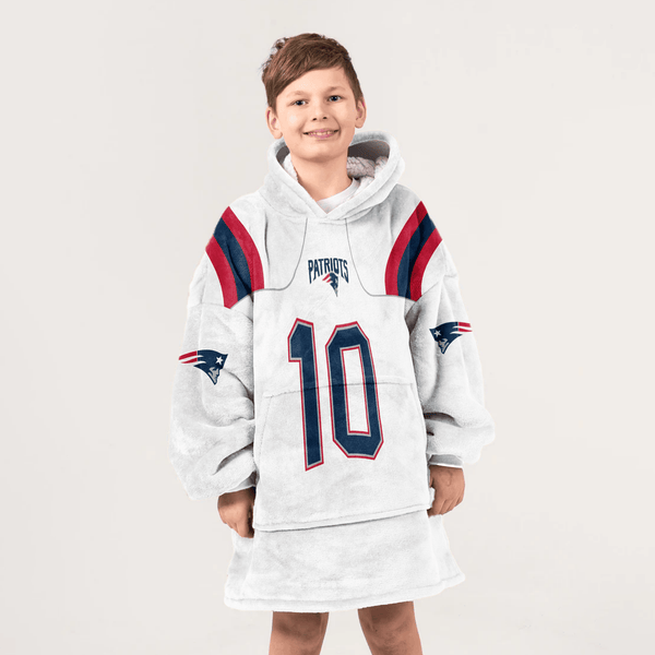 10 New England Football Unisex Blanket Hoodie