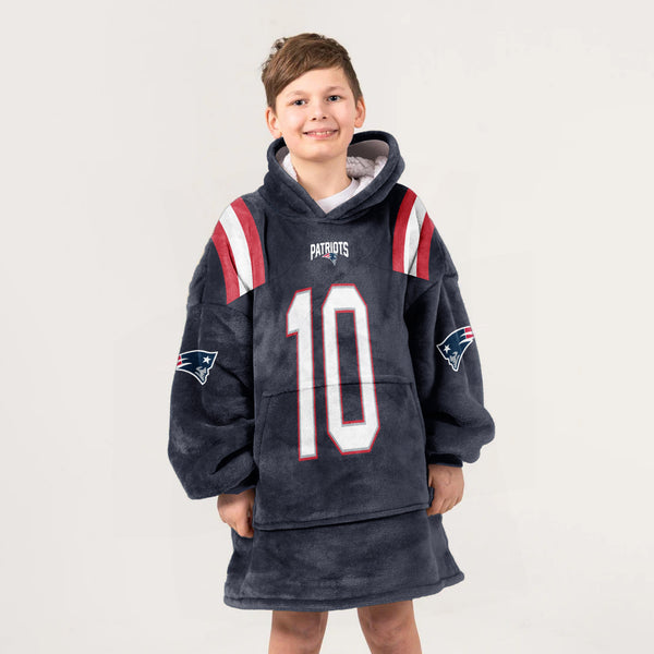 10 New England Football Unisex Blanket Hoodie