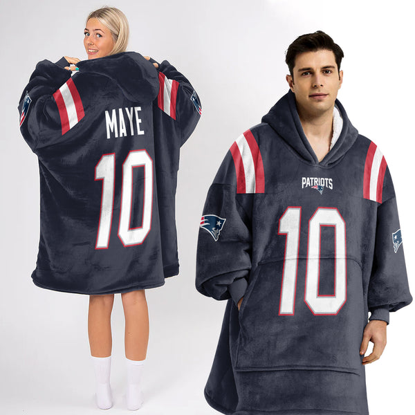 10 New England Football Unisex Blanket Hoodie