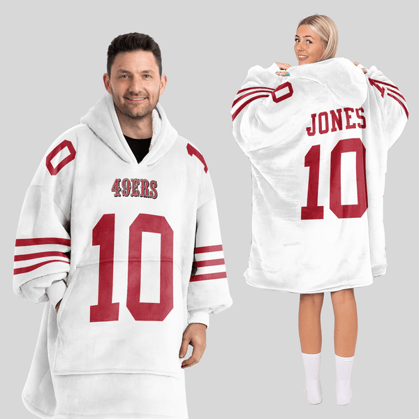 M.J 10 San Francisco Football Unisex Blanket Hoodie