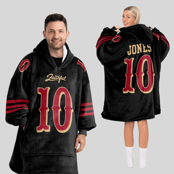 M.J 10 San Francisco Football Unisex Blanket Hoodie