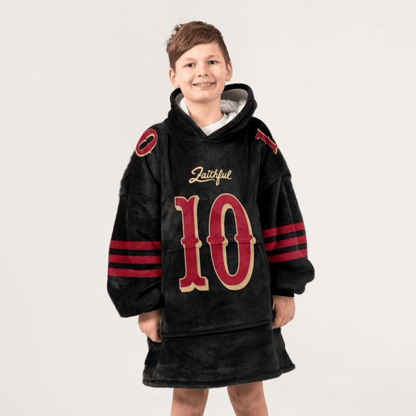 M.J 10 San Francisco Football Unisex Blanket Hoodie