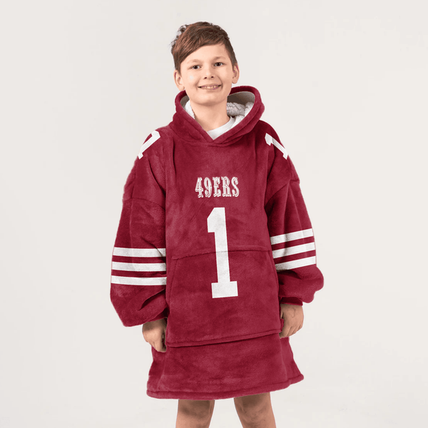 R.P 1 San Francisco Football Unisex Blanket Hoodie