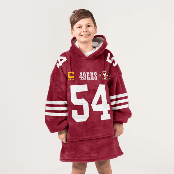 F.W 54 Captain San Francisco Football Unisex Blanket Hoodie