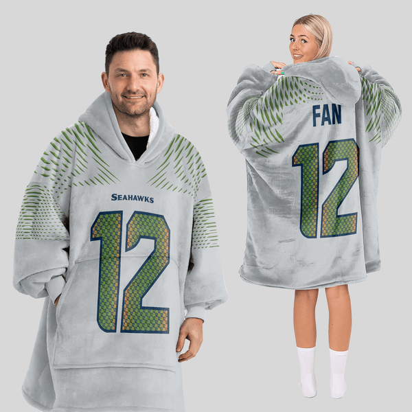Fan 12 Seattle Football Unisex Blanket Hoodie