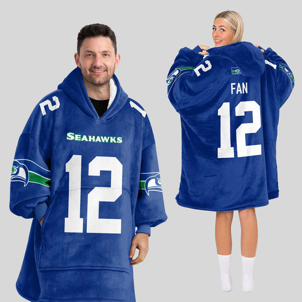 Fan 12 Seattle Football Unisex Blanket Hoodie