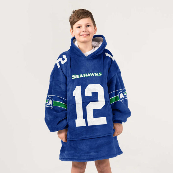 Fan 12 Seattle Football Unisex Blanket Hoodie