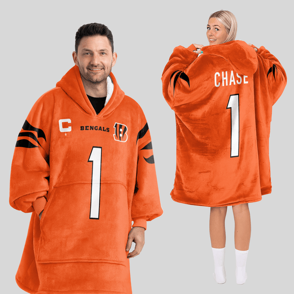 Captain J.C 1 Cincinnati Football Unisex Blanket Hoodie