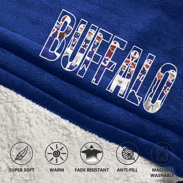 Buffalo Football Unisex Blanket Hoodie