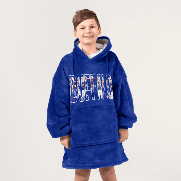 Buffalo Football Unisex Blanket Hoodie