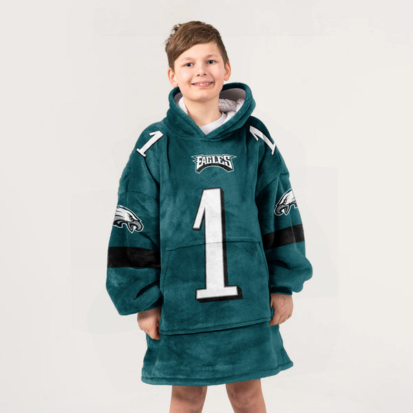 Captain 1 Philadelphia Football Unisex Blanket Hoodie
