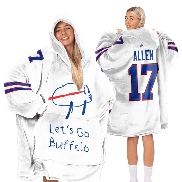 J.A 17 Buffalo Football Unisex Blanket Hoodie