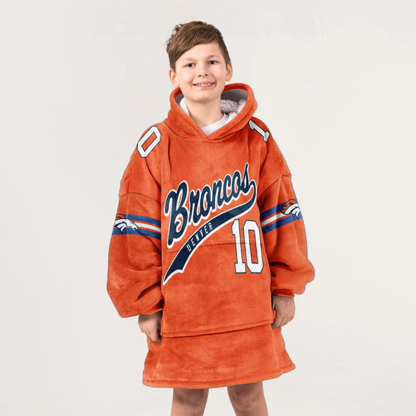B.N 10 Denver Football Unisex Blanket Hoodie
