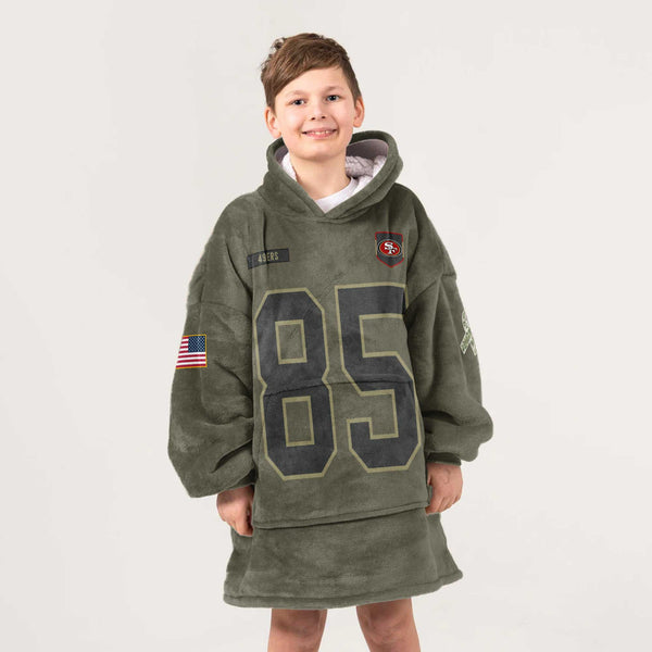 B.P 13 San Francisco Football Blanket Hoodie – Olive Salute to Service