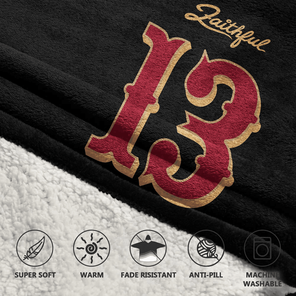 B.P 13 San Francisco Football Unisex Blanket Hoodie
