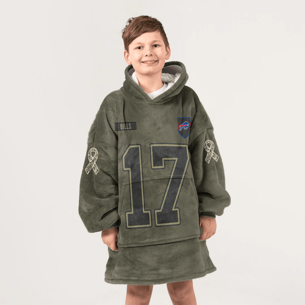 Captain J.A 17 Buffalo Football Unisex Blanket Hoodie