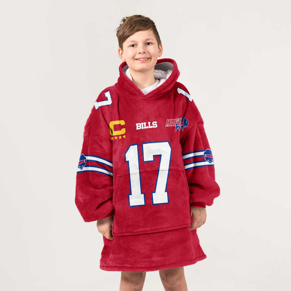 Mafia J.A 17 Buffalo Football Unisex Blanket Hoodie