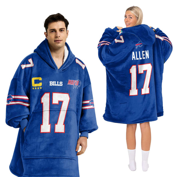 Mafia J.A 17 Buffalo Football Unisex Blanket Hoodie