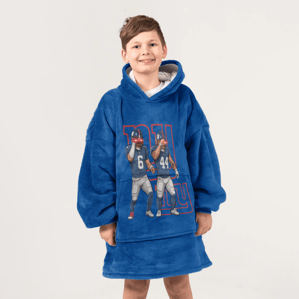 New York G Football Unisex Blanket Hoodie