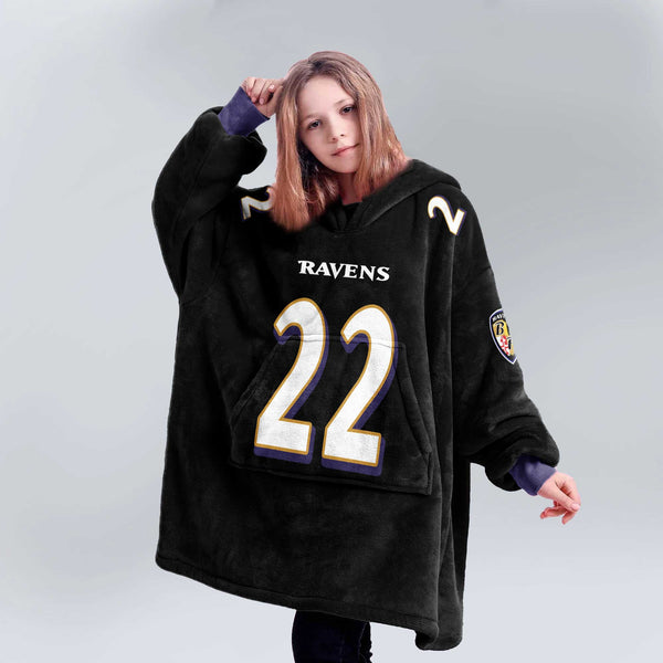 D.H 22 Baltimore Football Unisex Blanket Hoodie
