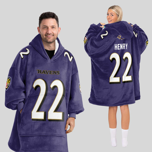 D.H 22 Baltimore Football Unisex Blanket Hoodie